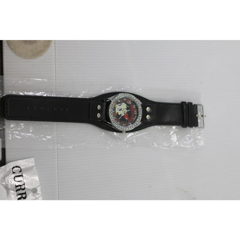 King betty boop w/ diamond color style Stones watch black